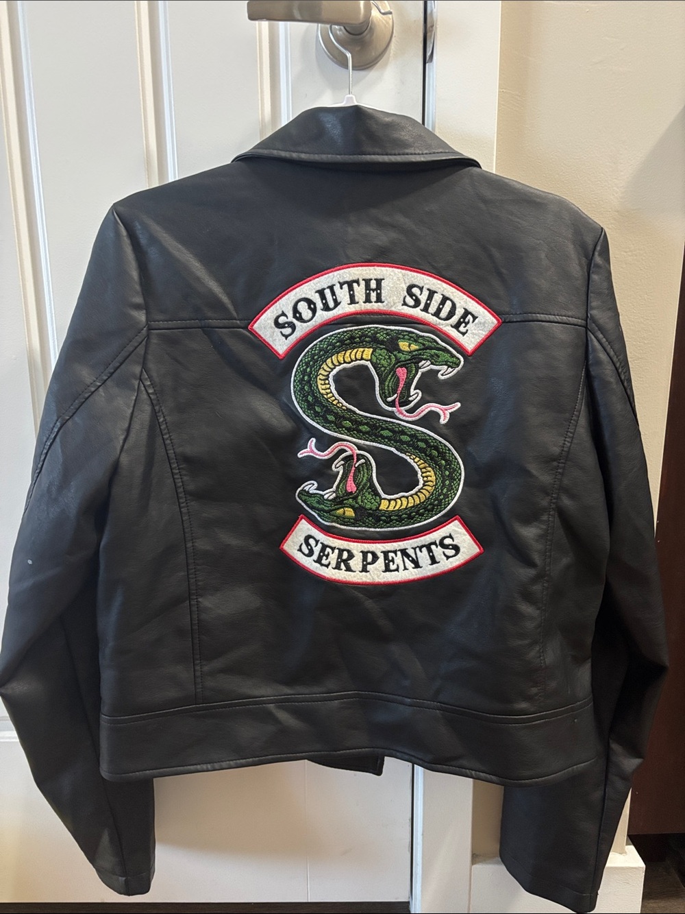 Black Faux Leather “Riverdale” Jacket
